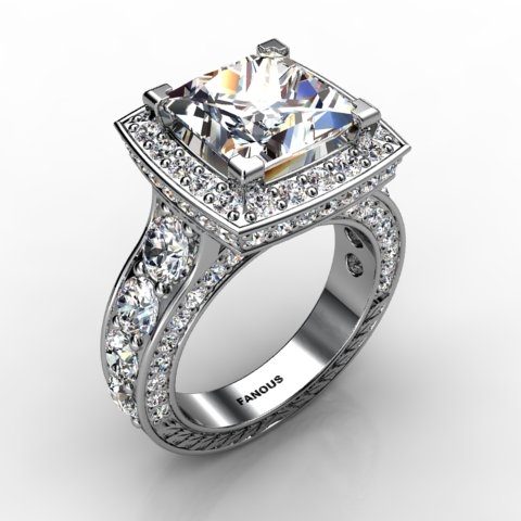 18k White Gold Engagement Ring 2.562ct - 1002577-18kw
